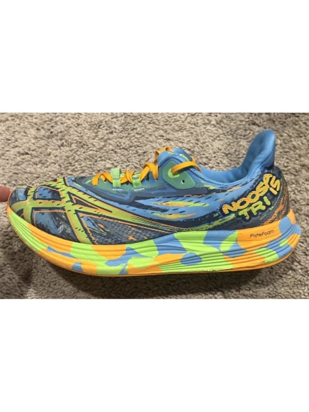 ASICS Noosa Tri 15 Men's Running Shoes Size 12 Vibrant Multi-Color Performance